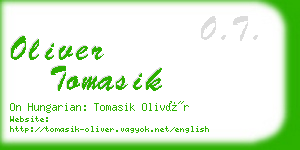 oliver tomasik business card